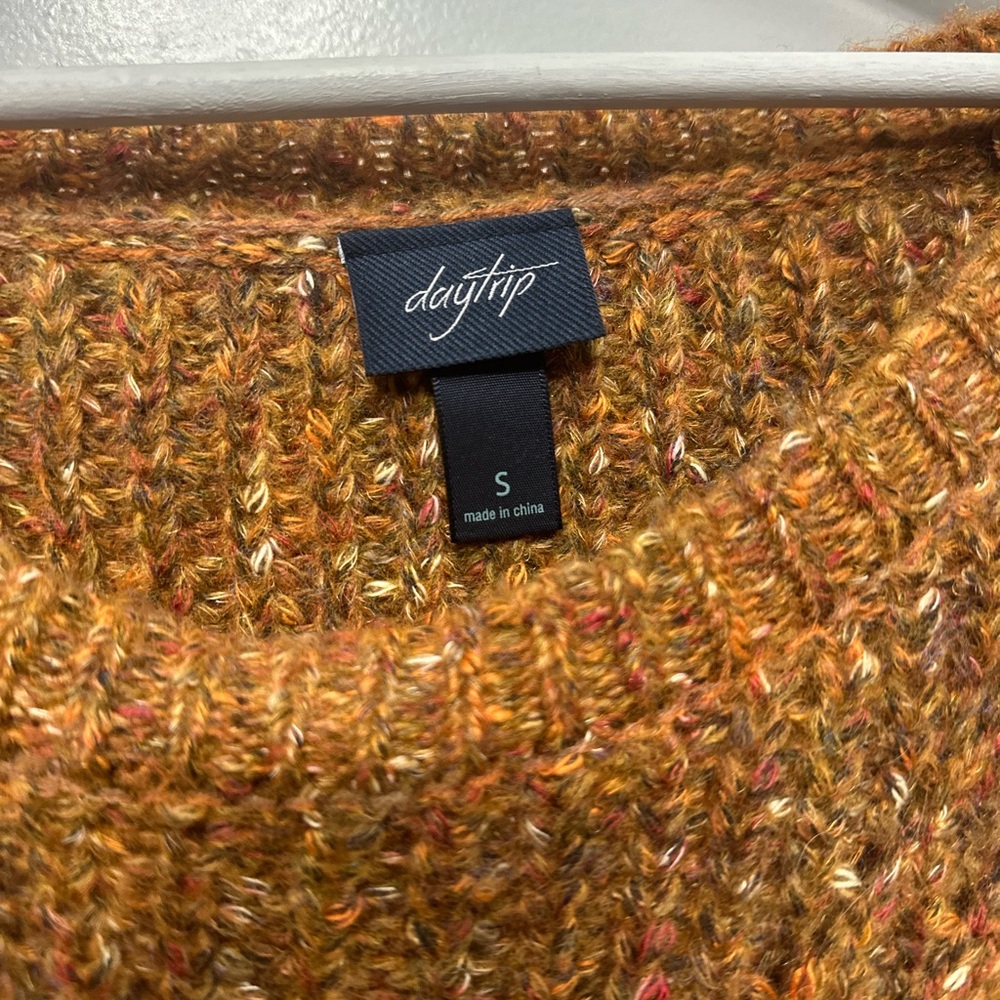 Daytrip Textured Knit Sweater in Rich Tan - Picture 2 of 2